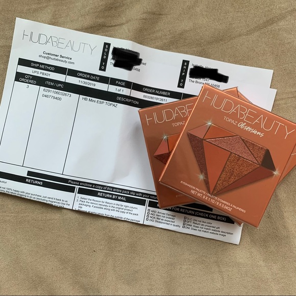 NWT HUDA Beauty Topaz Obsessions Eyeshadow Palette - Picture 3 of 5